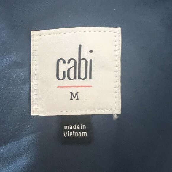 CAbi Scholarship Knit Blazer Jacket Medium Size Navy Blue Stretch Career Work - Picture 3 of 14